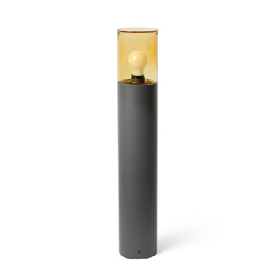 Luminosa Lighting Luminosa Kila Dark Grey Beacon Bollard Lamp 70Cm Amber 3000K Ip65