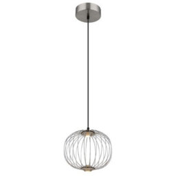 Luminosa Lighting Luminosa Galway 30Cm Wire Frame Pendant Ceiling Light Nickel Matt Led 3000K - thumbnail 4