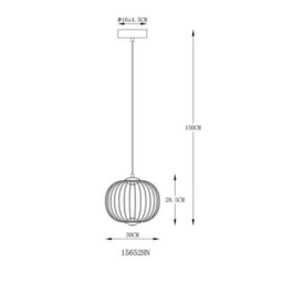 Luminosa Lighting Luminosa Galway 30Cm Wire Frame Pendant Ceiling Light Nickel Matt Led 3000K - thumbnail 6