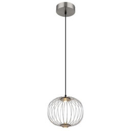 Luminosa Lighting Luminosa Galway 30Cm Wire Frame Pendant Ceiling Light Nickel Matt Led 3000K - thumbnail 1