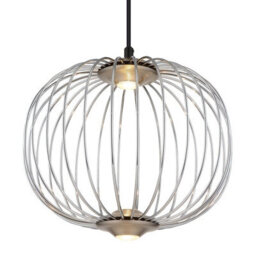 Luminosa Lighting Luminosa Galway 30Cm Wire Frame Pendant Ceiling Light Nickel Matt Led 3000K - thumbnail 3