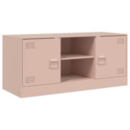 Berkfield Tv Cabinet Pink 99X39X44 Cm Steel - thumbnail 2