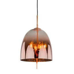 Luminosa Lighting Luminosa Modern Hanging Pendant Copper 3 Light  With Glass Shade, E14 - thumbnail 1
