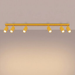 Sollux Lighting Ring Steel Yellow 6 Lights Modern Ceiling Lamps - thumbnail 3