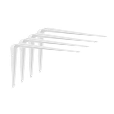 Neptune White Metal Steel Shelf Wall Brackets 300mm X 350mm - 4 Pack - image 1