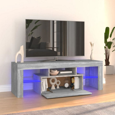 Berkfield Tv Cabinet With Led Lights Grey Sonoma 120X35X40 Cm - image 1