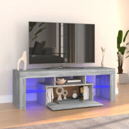 Berkfield Tv Cabinet With Led Lights Grey Sonoma 120X35X40 Cm - thumbnail 1