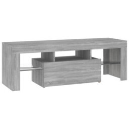 Berkfield Tv Cabinet With Led Lights Grey Sonoma 120X35X40 Cm - thumbnail 3