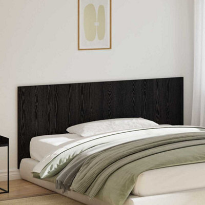 Berkfield Bed Headboard Black Oak 200X1,5X80 Cm Engineered Wood - image 1