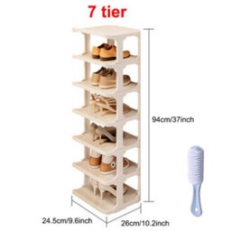 7Tiers Shoe Rack Tall Storage Shelf Unit Cabinet Organiser Footwear Stand Uk - thumbnail 2