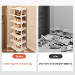 7Tiers Shoe Rack Tall Storage Shelf Unit Cabinet Organiser Footwear Stand Uk - thumbnail 7