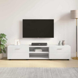 Walplus Tv Cabinet With Drawer White 150 X 39 X 30 Cm Engineered Wood - thumbnail 4