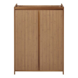 Living And Home Durable Bamboo Shoe Cabinet With Doors For Home Entryway Use - thumbnail 5
