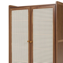 Living And Home Durable Bamboo Shoe Cabinet With Doors For Home Entryway Use - thumbnail 7