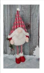 Premier Decorations Limited Red Light Up Christmas Gnome Standing Festive Plush Decoration With Bells 68Cm