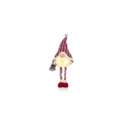 Premier Decorations Limited Red Light Up Christmas Gnome Standing Festive Plush Decoration With Bells 68Cm - thumbnail 3