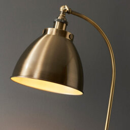 Luminosa Lighting Luminosa Franklin Task Floor Lamp, Antique Brass Plate, Matt Black Paint - thumbnail 4