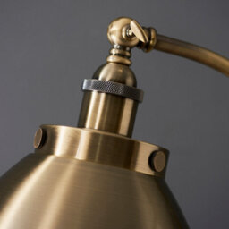 Luminosa Lighting Luminosa Franklin Task Floor Lamp, Antique Brass Plate, Matt Black Paint - thumbnail 5