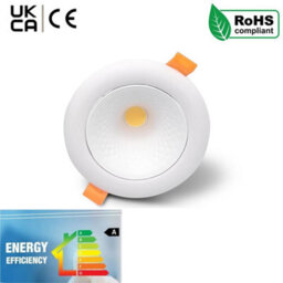 Led Recessed Ceiling Downlights Set Of 2 18W Warm White 3000K Slim 3D Adjustable Spotlights - thumbnail 2