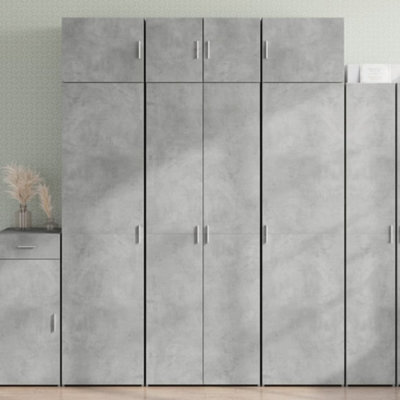 Berkfield Storage Cabinet Concrete Grey 70X42.5X225 Cm Engineered Wood - image 1