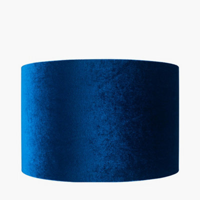 Pacific Lifestyle 30Cm Royal Blue Velvet Cylinder Table Lampshade - image 1