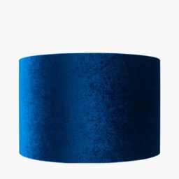 Pacific Lifestyle 30Cm Royal Blue Velvet Cylinder Table Lampshade