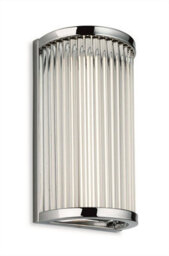Luminosa Lighting Luminosa Jewel Integrated Led Bathroom Flush Wall Light Chrome With Clear Glass Rods Ip44