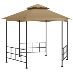 Berkfield Sturdy Gazebo With Sidewalls 3.1X2.7 M Taupe - thumbnail 4