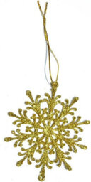 Shatchi 3Pcs Glitter Snowflake Christmas Tree Decoration Xmas Party Hanging Ornament, Multi - thumbnail 4