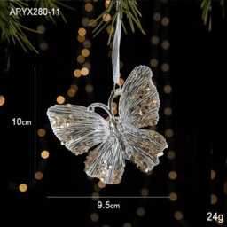 Amorly 4Pcs Acrylic Christmas Ornaments Set,transparent Xmas Tree Hanging Decorations With Sparkling Sequins For Holiday Party Home Decor - thumbnail 6