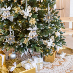 Amorly 4Pcs Acrylic Christmas Ornaments Set,transparent Xmas Tree Hanging Decorations With Sparkling Sequins For Holiday Party Home Decor - thumbnail 7