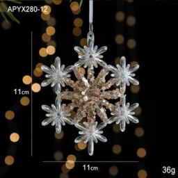 Amorly 4Pcs Acrylic Christmas Ornaments Set,transparent Xmas Tree Hanging Decorations With Sparkling Sequins For Holiday Party Home Decor - thumbnail 3