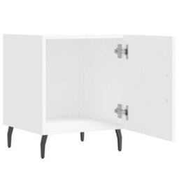 Berkfield Bedside Cabinet White 40X40X50 Cm Engineered Wood - thumbnail 5