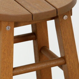 Walplus Furinno Tioman Outdoor Hardwood Promo Arch Bar Stool, Set Of 2, Natural - thumbnail 4