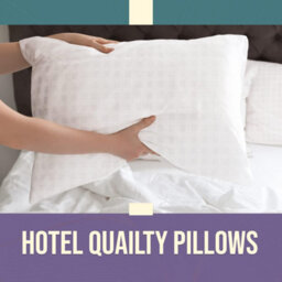 Nod Off Pack Of 2 Luxury Super Soft Down Alternative Bed Pillows - Poly-Cotton Case Hypoallergenic And Dust Mite Resistant - thumbnail 3