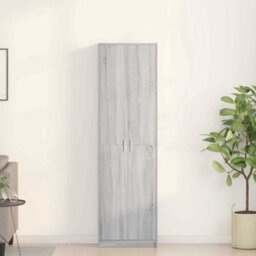 Walplus Wardrobe With Door Grey Sonoma 55 X 25 X 189 Cm Engineered Wood