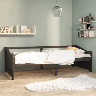 Berkfield 3-Seater Day Bed Dark Grey Solid Pinewood 90X200 Cm - image 1