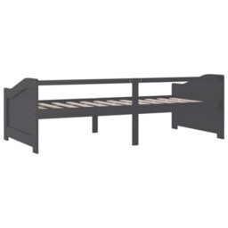 Berkfield 3-Seater Day Bed Dark Grey Solid Pinewood 90X200 Cm - thumbnail 6
