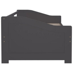 Berkfield 3-Seater Day Bed Dark Grey Solid Pinewood 90X200 Cm - thumbnail 5