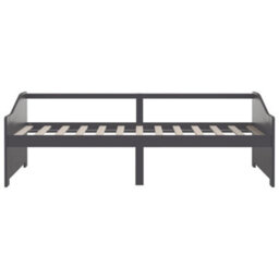 Berkfield 3-Seater Day Bed Dark Grey Solid Pinewood 90X200 Cm - thumbnail 4