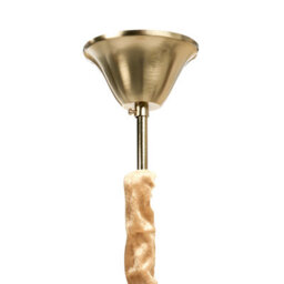 Beliani Brass Chandelier 48Cm With Clear And Smoked Glass Crystals, Warm Gold Finish - thumbnail 7