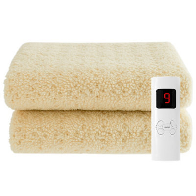 Sweet Dreams Single Size Electric Heated Blanket Mattress Soft Fleece Throw 9 Heat And 9 Timer Settings Dual Controller Washable - image 1