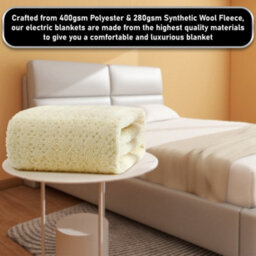 Sweet Dreams Single Size Electric Heated Blanket Mattress Soft Fleece Throw 9 Heat And 9 Timer Settings Dual Controller Washable - thumbnail 5