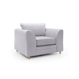Abakus Direct Chicago Velvet Armchair In Light Grey - thumbnail 3
