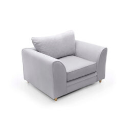Abakus Direct Chicago Velvet Armchair In Light Grey - thumbnail 6