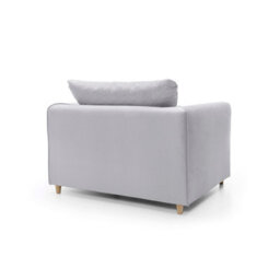 Abakus Direct Chicago Velvet Armchair In Light Grey - thumbnail 5