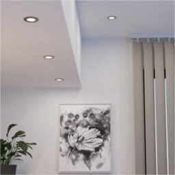 Loops Sleek Satin Nickel Ceiling Spotlight For Modern Home Interiors