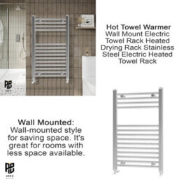 ARKO BATHROOM Arko Towel Radiator, Heated Towel Rails,wall Mounted Ladder Radiators 500X800mm,chrome - thumbnail 6