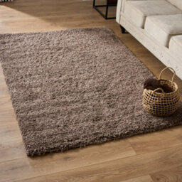 "Bravich Taupe Thick Shaggy Rug - California - 60X110Cm (2'x3'7"")" - thumbnail 3
