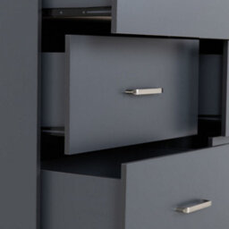 Seconique Dakota 6 Drawer Chest Of Drawers Dark Grey - thumbnail 5